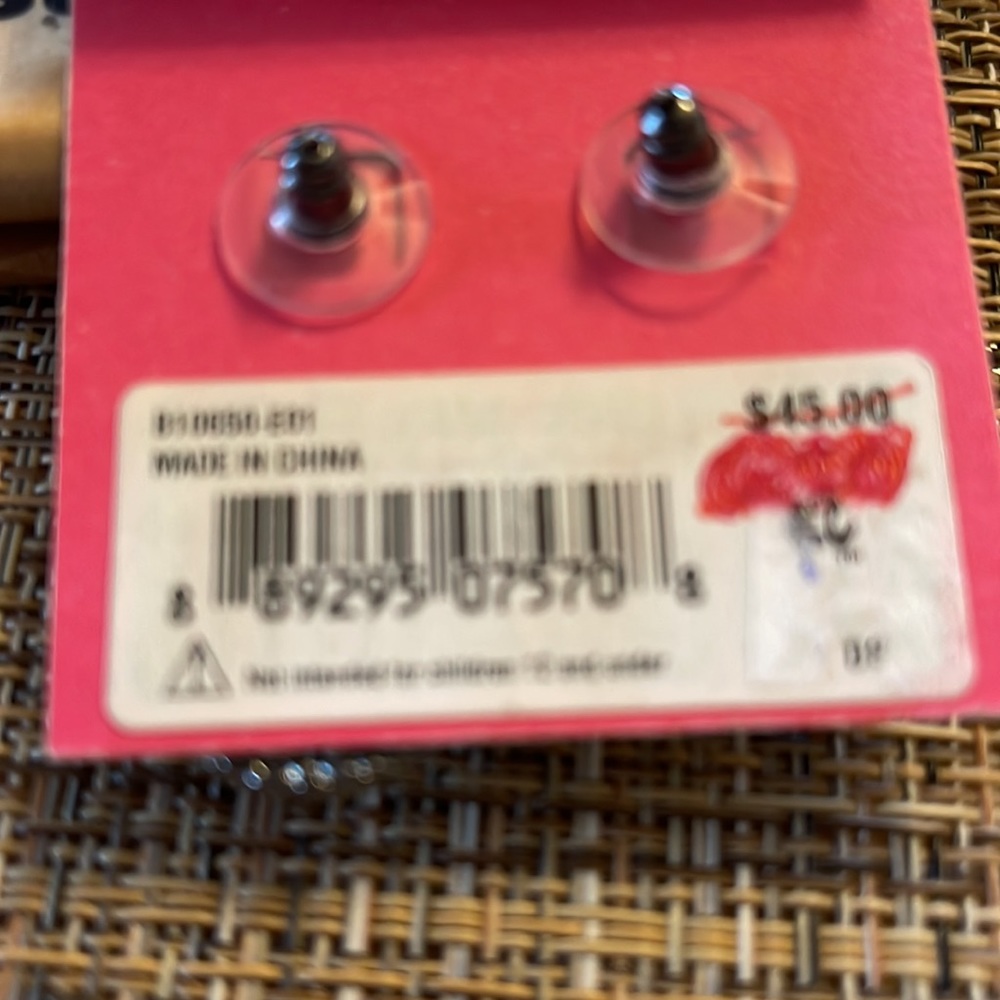 Betsey Johnson Glittery Snake Earrings With Matching Cosmetic Case and Bonus! - Picture 7 of 8